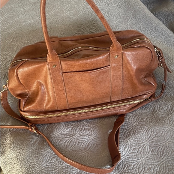 Sole Society Weekender Leather Travel Bag - Picture 2 of 7